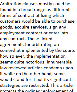 Consumer Arbitration Clause Assignment